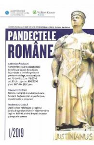 Pandectele romane 1/2019