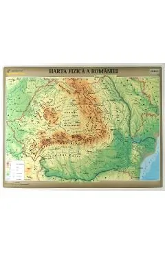 Harta fizica a Romaniei