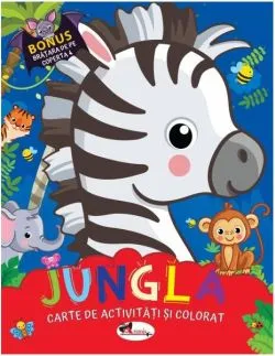 Jungla. Carte de colorat cu activități de Dreamland Publications