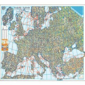 Harta de perete - Harta Europei fizica si rutiera