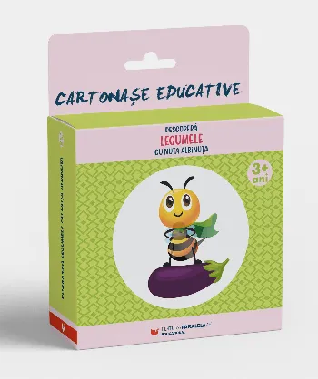 Descoperă LEGUMELE cu Nuța Albinuța (12 cartonaşe educative)