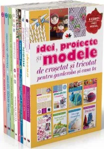 Pachet: Idei, proiecte si modele de crosetat si tricotat (8 volume)