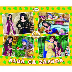 Puzzle - alba ca zapada (4 imagini - 59 de piese)