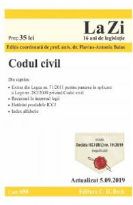 Codul civil. Actualizat 5.09.2019