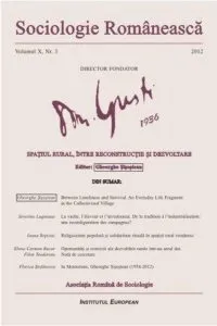 Sociologie Romaneasca. Vol. X, Nr. 3