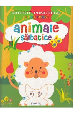 Uneste punctele si coloreaza: Animale salbatice