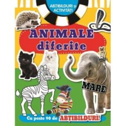 Animale diferite. Abțibilduri și activități