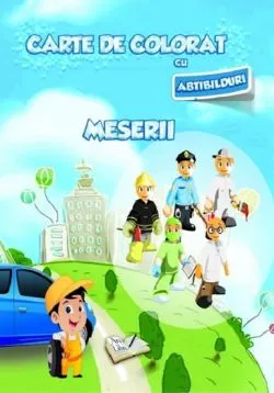 Carte de colorat cu abtibilduri - Meserii de Anonim