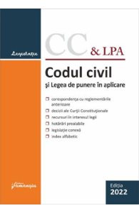 Codul civil si legea de punere in aplicare Act. 7 ianuarie 2022