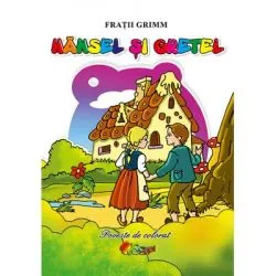 Hansel si Gretel. Poveste de colorat