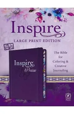 NLT Inspire Praise Bible Large Print de Autor Anonim