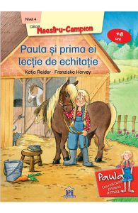 Paula si prima ei lectie de echitatie 8 ani