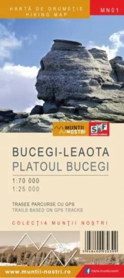 Hartă drumeție Munții Bucegi Leaota