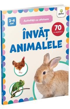 Invat animalele. Activitati cu stickere 2-4 ani