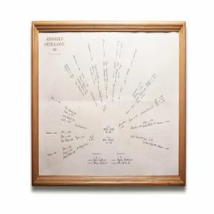 Planse Arborele Genealogic in rama de lemn