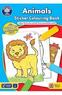 Animals. Carte de colorat cu activitati 3 ani