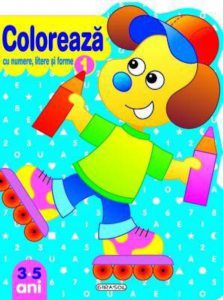 Coloreaza cu numere, litere si forme 1