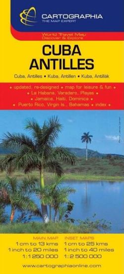 Hartă rutieră Cuba, Ins. Antile