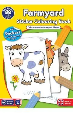 Farmyard. Carte de colorat cu activitati 3 ani