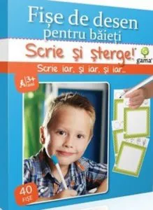 Fise de desen pentru baieti. Scrie si sterge!