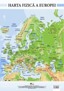 Harta fizica a Europei - plansa A2