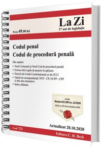 Codul penal şi Codul de procedură penală. Actualizat la 20.10.2020 (ediție spiralată)