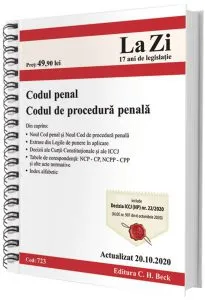 Codul penal şi Codul de procedură penală. Actualizat la 20.10.2020 (ediție spiralată)