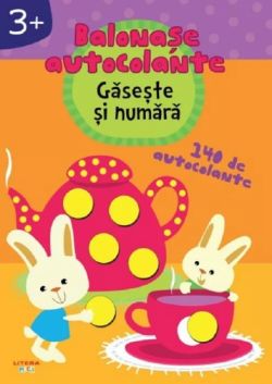 Gaseste si numara. Balonase autocolante  3 ani