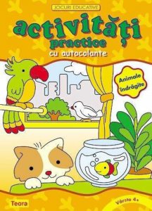 Activitati practice cu autocolante -animale indragite
