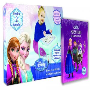 Set Creativ Frozen + Carte Regatul de Gheata Povesti si jocuri