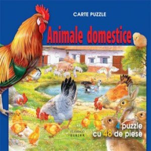 Animale domestice - carte puzzle