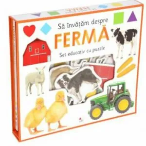 Sa invatam despre ferma. Set educativ cu puzzle