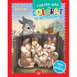 Disney Iepurasi. Cartea mea de colorat cu autocolante. Lipeste si coloreaza!