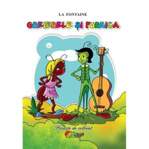 Greierele si furnica. Poveste de colorat