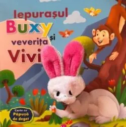 Iepurasul buxy si veverita vivi - cu papusa de deget de Mammoth