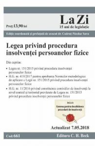 Legea privind procedura insolventei persoanelor fizice Act. 7.05.2018