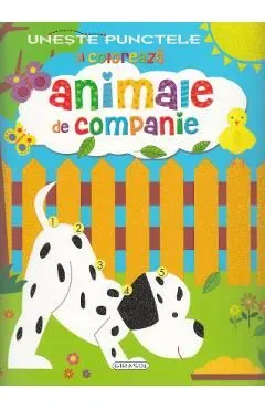 Uneste punctele si coloreaza: Animale de companie