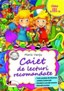 Caiet de lecturi recomandate, clasa a III-a