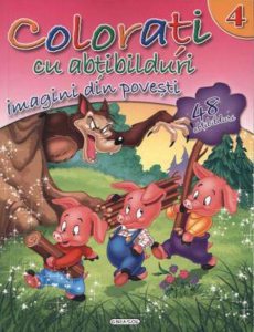 Colorati cu abtibilduri 4 - Imagini din povesti