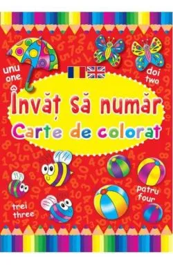 Învăț să număr. Carte de colorat. Ediție bilingvă (Română - Engleză) de Brown Watson
