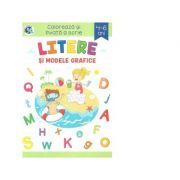 Litere si modele grafice. Coloreaza si invata a scrie, 4-6 ani