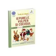Iepurele, vulpea si cocosul. Carte cu abtibilduri pentru citit pe silabe de Nicolae Tonita
