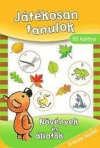 Jatekosan tanulok: Novenyek es allatok - 50 kartya - 4 eves kortol
