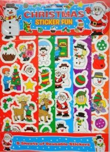 Carte cu stickere de Craciun