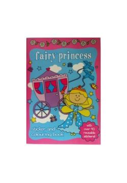 Carte de colorat cu stickere Fairy Princess
