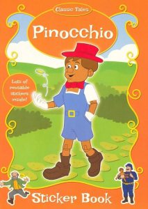 Pinocchio- carte de colorat cu stickere