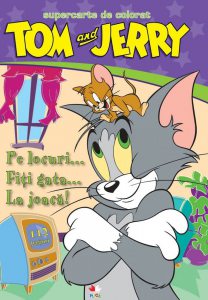 Tom si Jerry. Pe locuri...Fiti gata...La joaca! Super carte de colorat