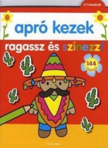 Apro kezek: Ragassz es szinezz! (Piros) - 2-3 eveseknek