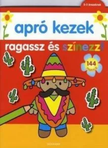 Apro kezek: Ragassz es szinezz! (Piros) - 2-3 eveseknek