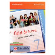 Caiet de lucru pentru clasa a 7-a. Limba si literatura romana